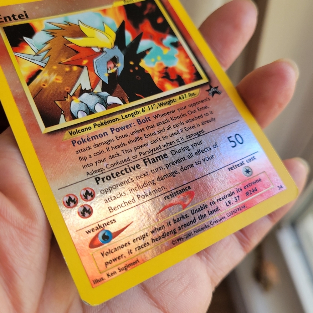 Entei Reverse Holo Promo Pokemon Card Animation - Picture 4 of 6